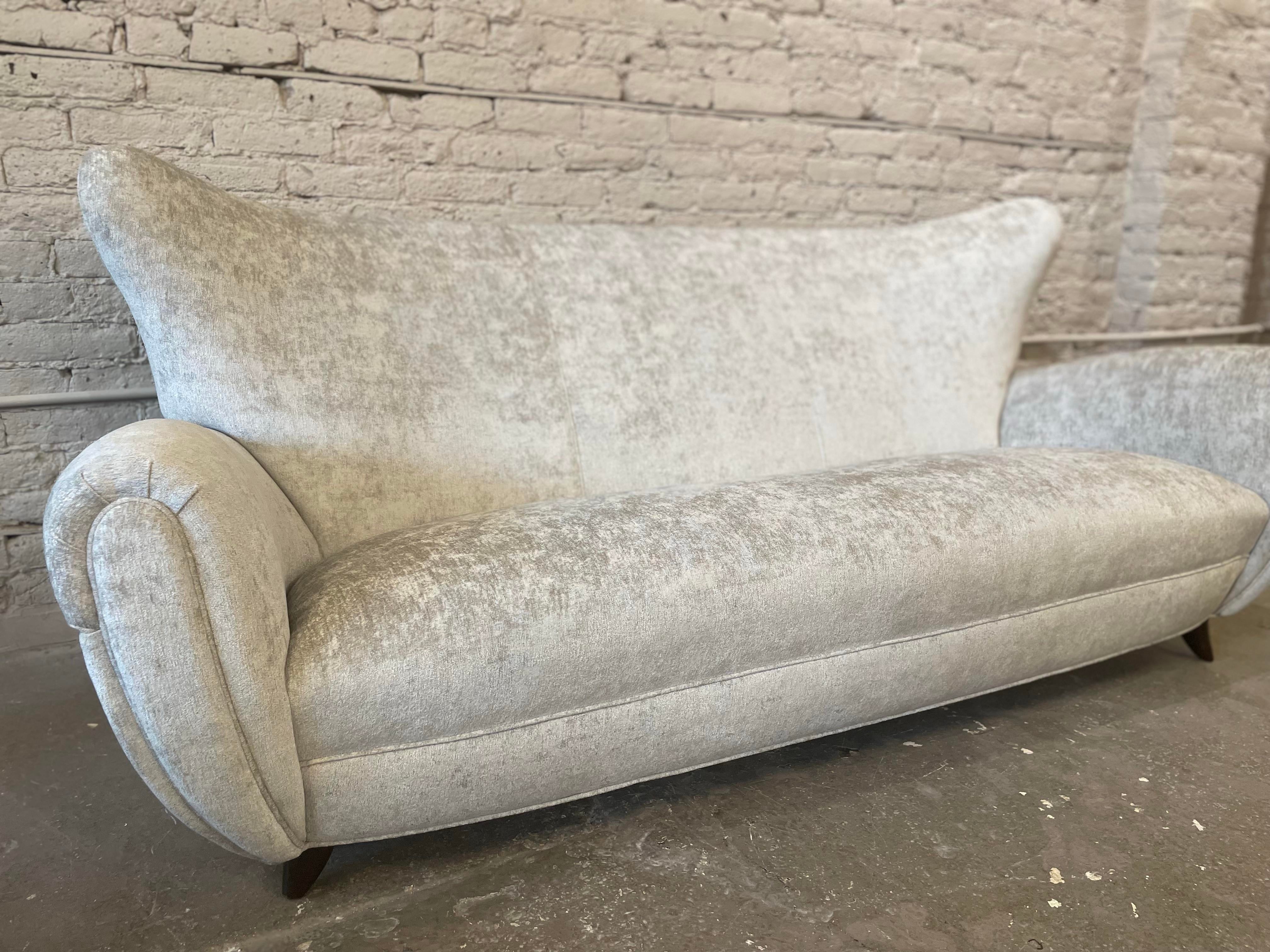 1960s Vintage Curved Sofa