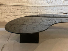 Load image into Gallery viewer, 1970s Black Glass Custom Biomorphic Kidney Shape Coffee Table
