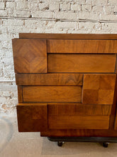 Load image into Gallery viewer, 1970s Brutalist Lane Staccato Solid Wood Dresser
