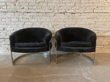 Load image into Gallery viewer, 1970s Chrome Tub Chairs in the Style of Milo Baughman - a Pair
