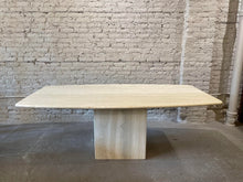 Load image into Gallery viewer, 1970s Honed Travertine Vintage Dining Table
