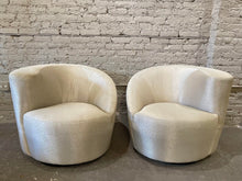 Load image into Gallery viewer, 1970s Kagan Directional Nautilus Swivel Chairs Vintage - a Pair
