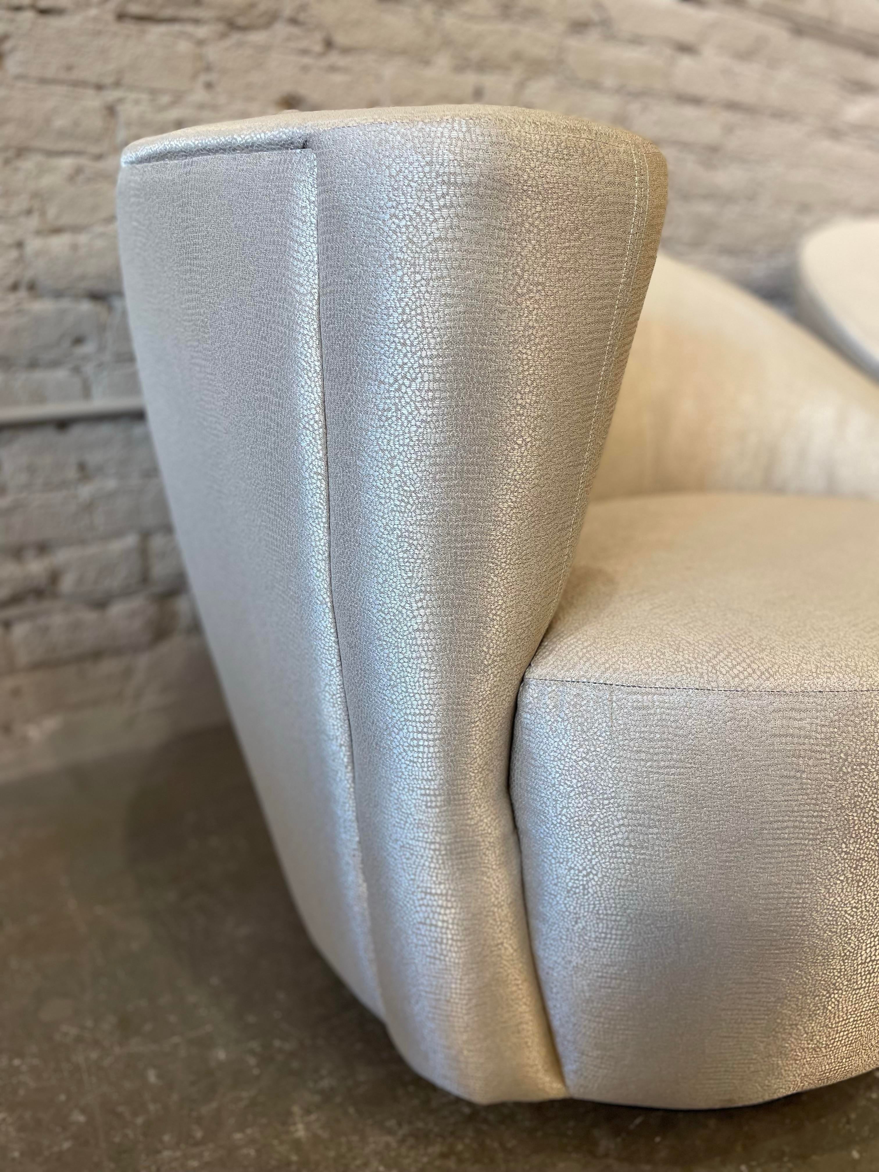 1970s Kagan Directional Nautilus Swivel Chairs Vintage - a Pair
