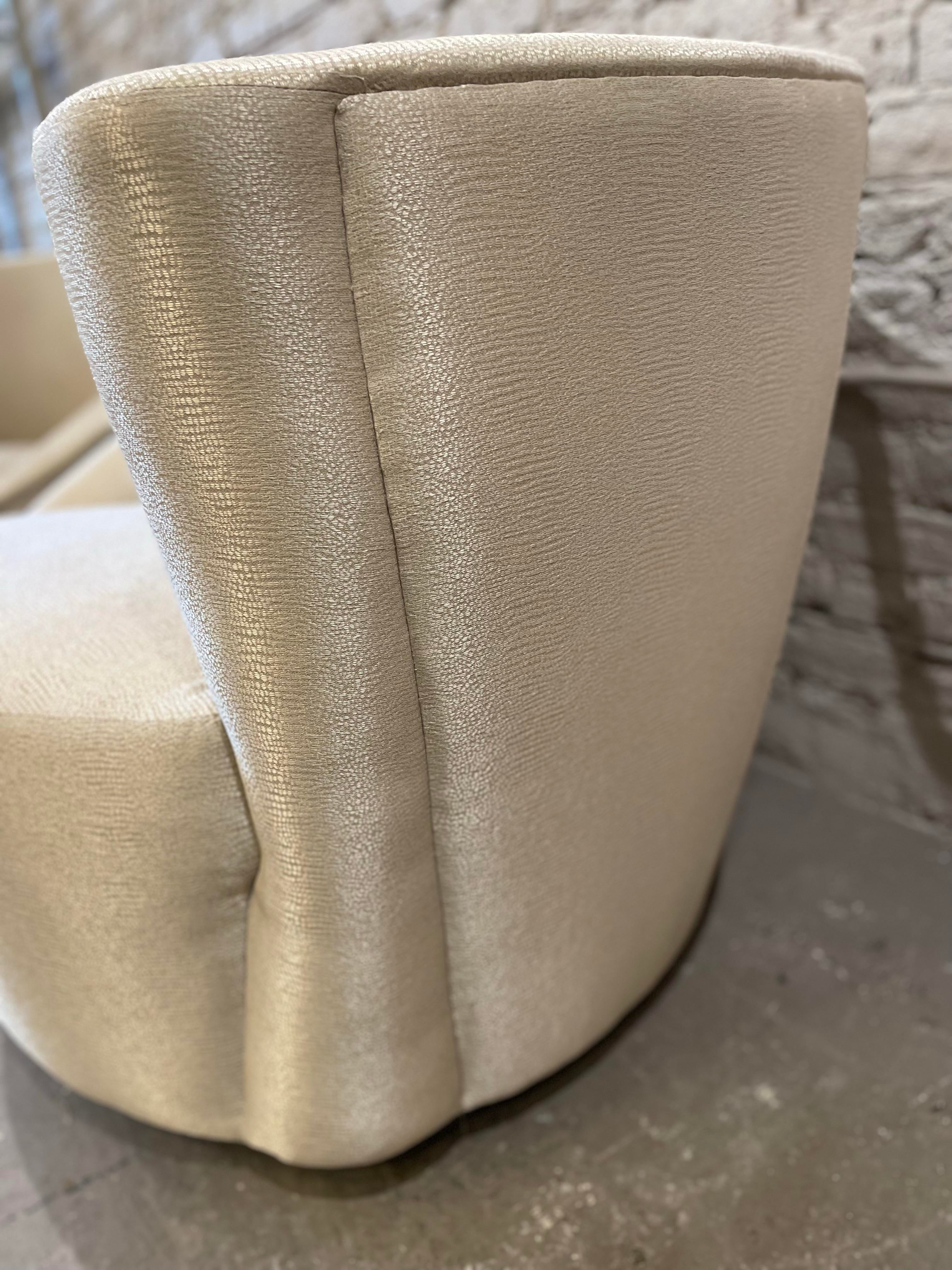 1970s Kagan Directional Nautilus Swivel Chairs Vintage - a Pair