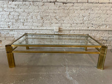 Load image into Gallery viewer, 1970s Mastercraft Brass and Beveled Glass Coffee Table
