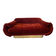 Load image into Gallery viewer, 1970s Sofa With Curved Arm and Brass Plinth Base
