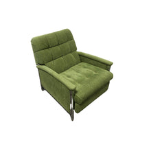Load image into Gallery viewer, 1970s Vintage Chrome BarcaLounger Green Recliner
