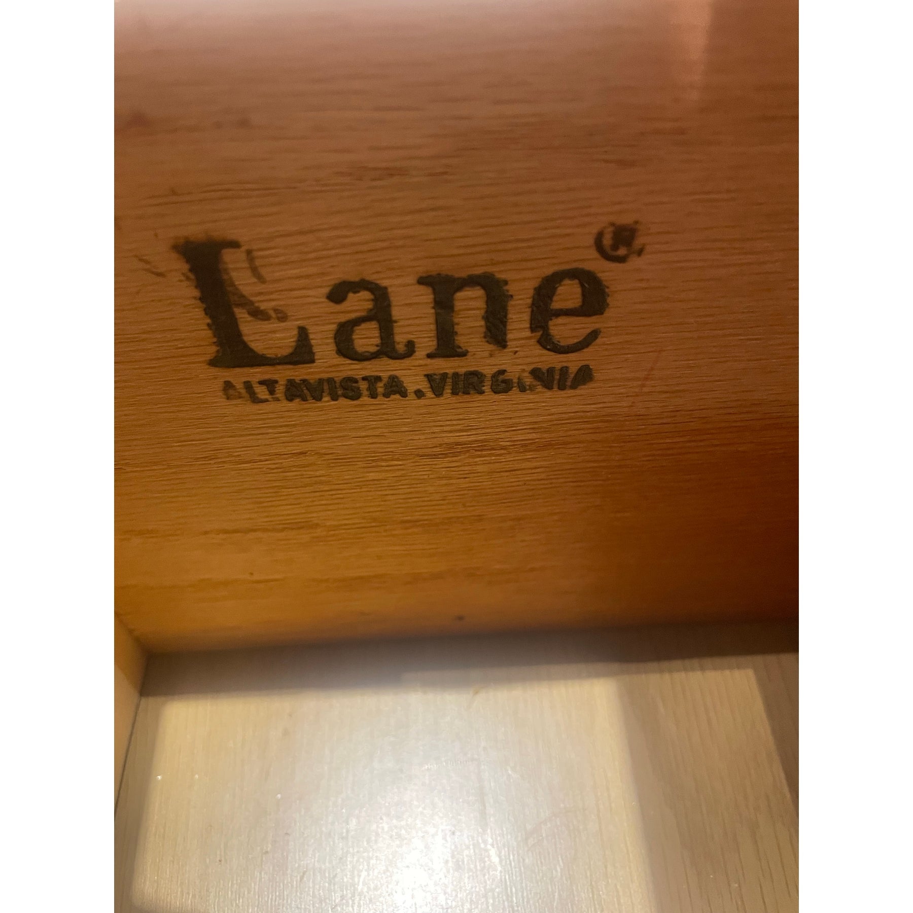 1970s Vintage Lane Brutalist Wood Dresser Credenza
