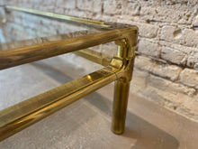 Load image into Gallery viewer, 1970s Vintage Mid Century in the Manner of Pace Brass and Glass Coffee Table
