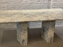 Load image into Gallery viewer, 1980s Blue Gray Marble Vintage Postmodern Dining Table
