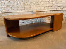 Cargar imagen en el visor de la galería, 1980s Eye Shaped Wood Coffee Table Postmodern

