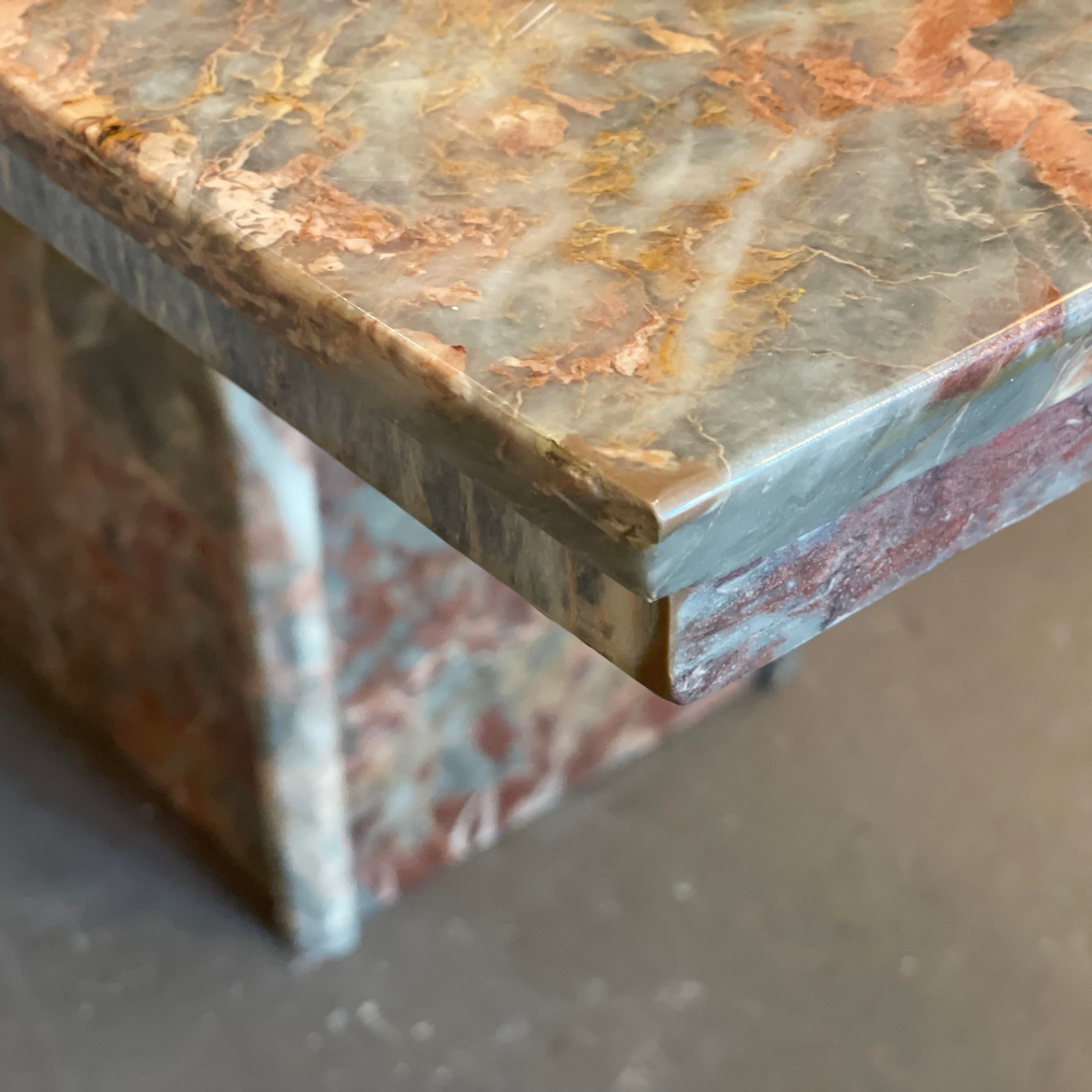 1980s Italian Fior De Pesco Marble Postmodern Vintage Dining Table