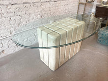 Load image into Gallery viewer, 1980s Maitland-Smith Tessellated Stone and Brass Pedestal Table Base
