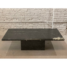 Load image into Gallery viewer, 1980s Nero Marquina Postmodern Black Marble Coffee Table
