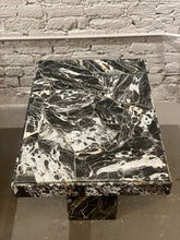 Cargar imagen en el visor de la galería, 1980s Nero Portoro Marble Vintage Side Tables - a Pair
