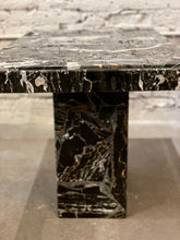 Load image into Gallery viewer, 1980s Nero Portoro Marble Vintage Side Tables - a Pair
