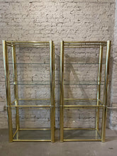 Load image into Gallery viewer, 1980s Pair of Brass Etageres in the Style of Milo Baughman
