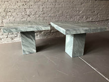 Cargar imagen en el visor de la galería, 1980s Post Modern Italian Gray Marble Tables - a Pair
