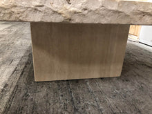 Load image into Gallery viewer, 1980s Post Modern Travertine Live Edge Coffee Table

