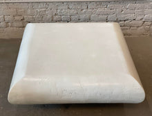 Cargar imagen en el visor de la galería, 1980s Postmodern Square Plaster Coffee Table on Plinth Base
