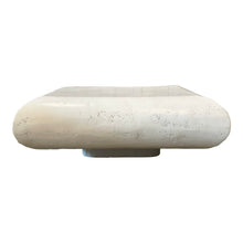 Cargar imagen en el visor de la galería, 1980s Postmodern Square Plaster Coffee Table on Plinth Base
