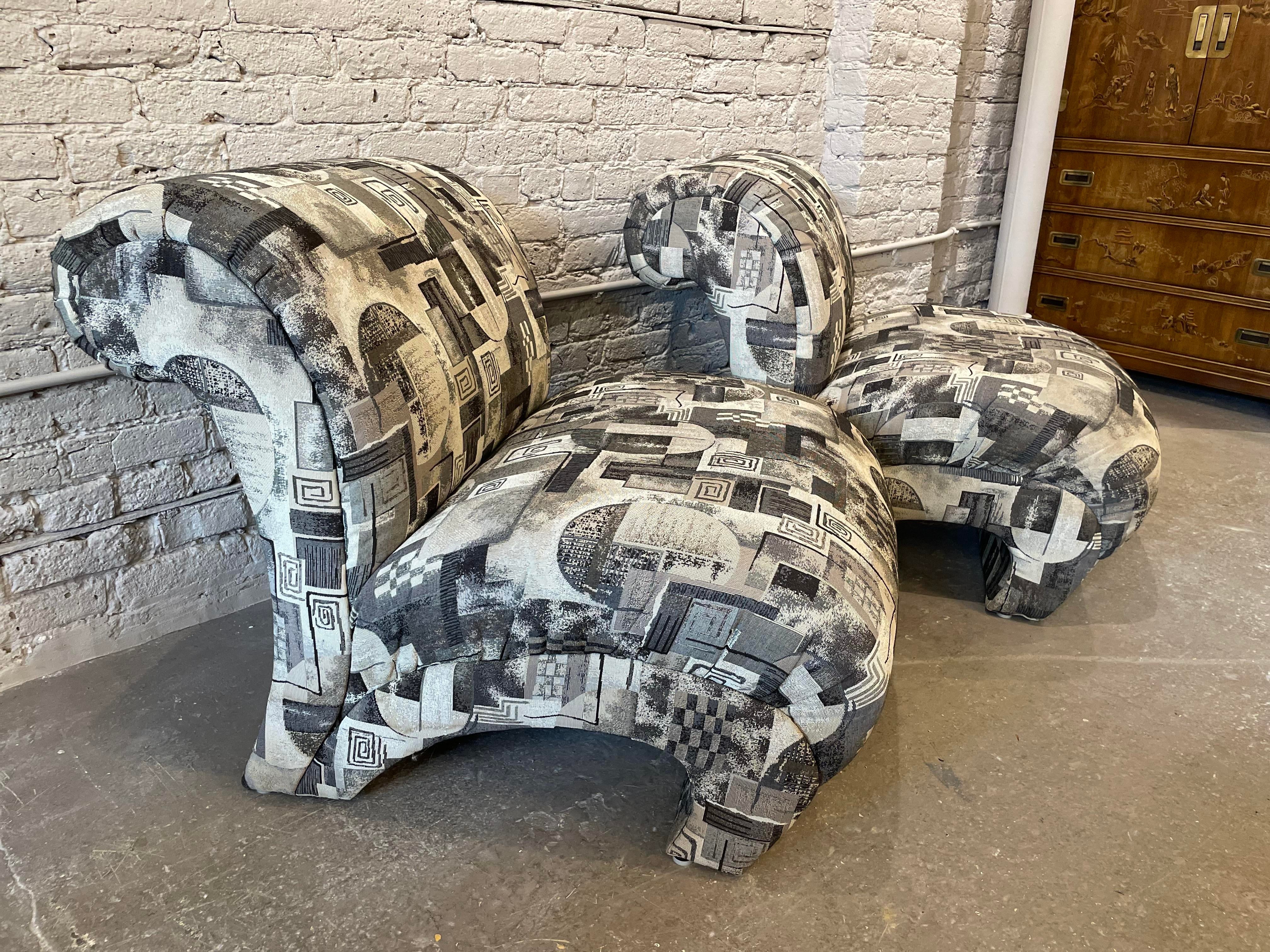 1980s Postmodern Vintage Arc Chairs