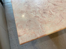 Cargar imagen en el visor de la galería, 1980s Postmodern Vintage Blush Pink Marble Dining Table
