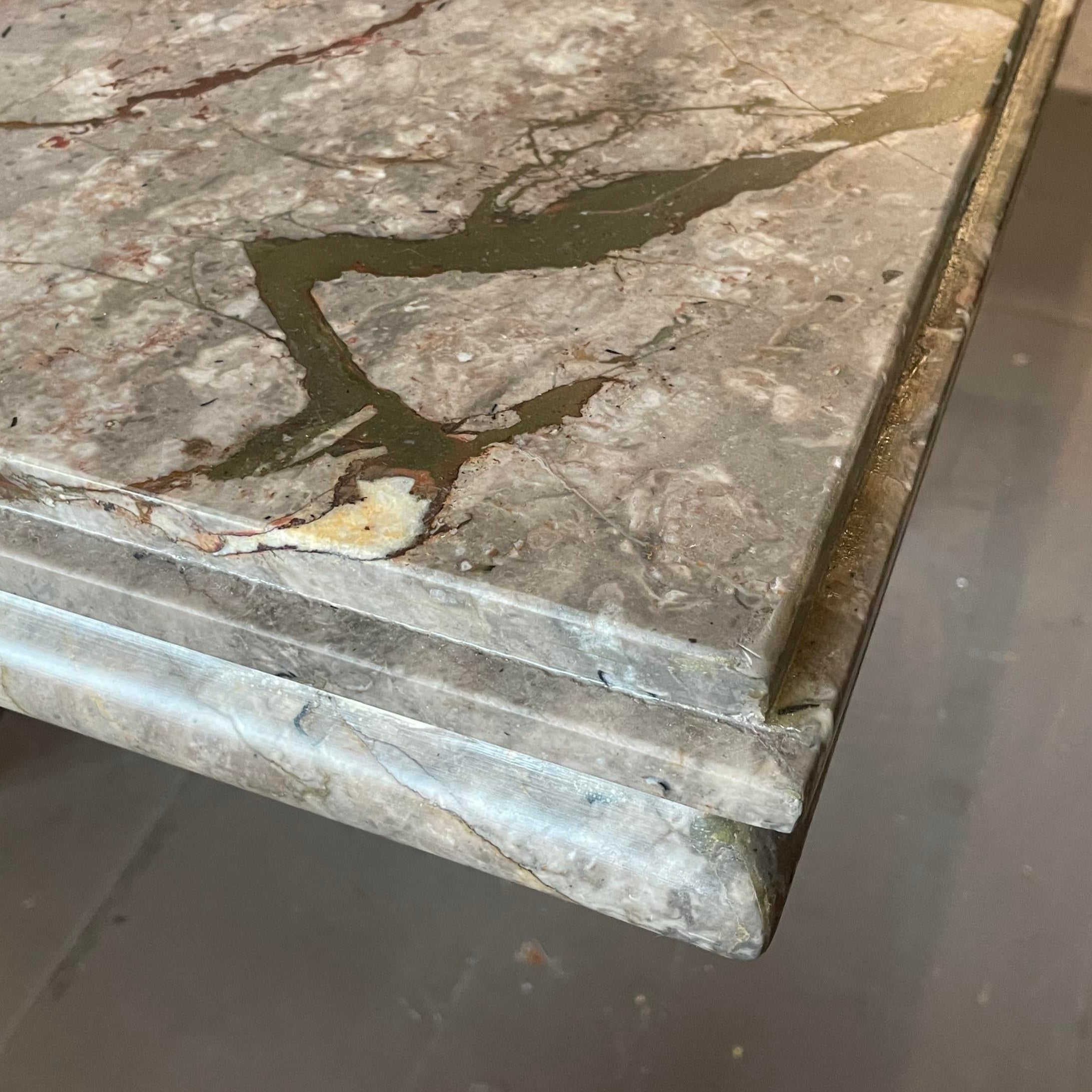 1980s Postmodern Vintage Emperado Honed Marble Dining Table