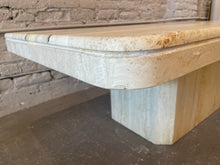 Load image into Gallery viewer, 1980s Postmodern Vintage Honed Travertine Coffee Table
