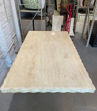 Load image into Gallery viewer, 1980s Scalloped Edge Travertine Postmodern Vintage Dining Table
