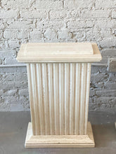 Load image into Gallery viewer, 1980s Travertine Channeled Pedestals - a Pair
