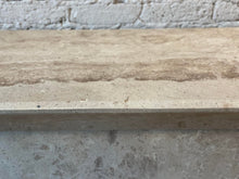 Load image into Gallery viewer, 1980s Travertine Postmodern Vintage Angled Edge Console Sofa Table
