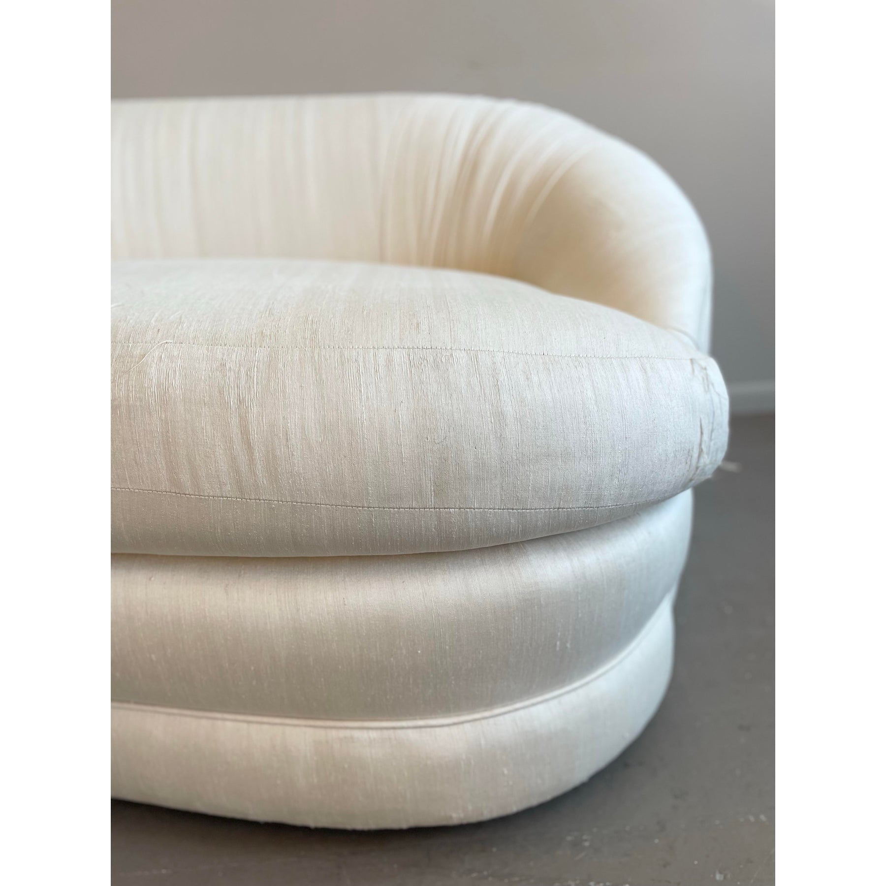 1980s Vintage A. Rudin Curved Loveseat Sofa