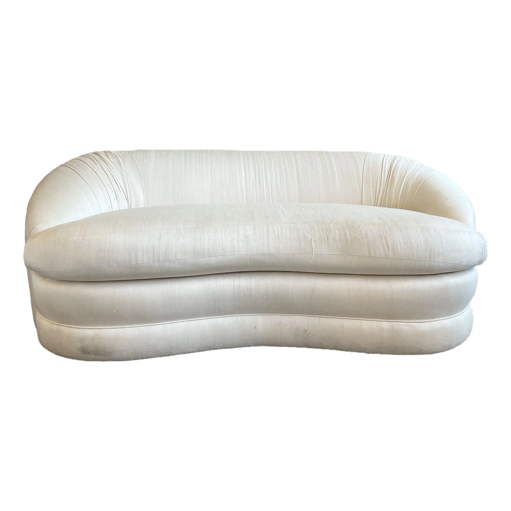 1980s Vintage A. Rudin Curved Loveseat Sofa