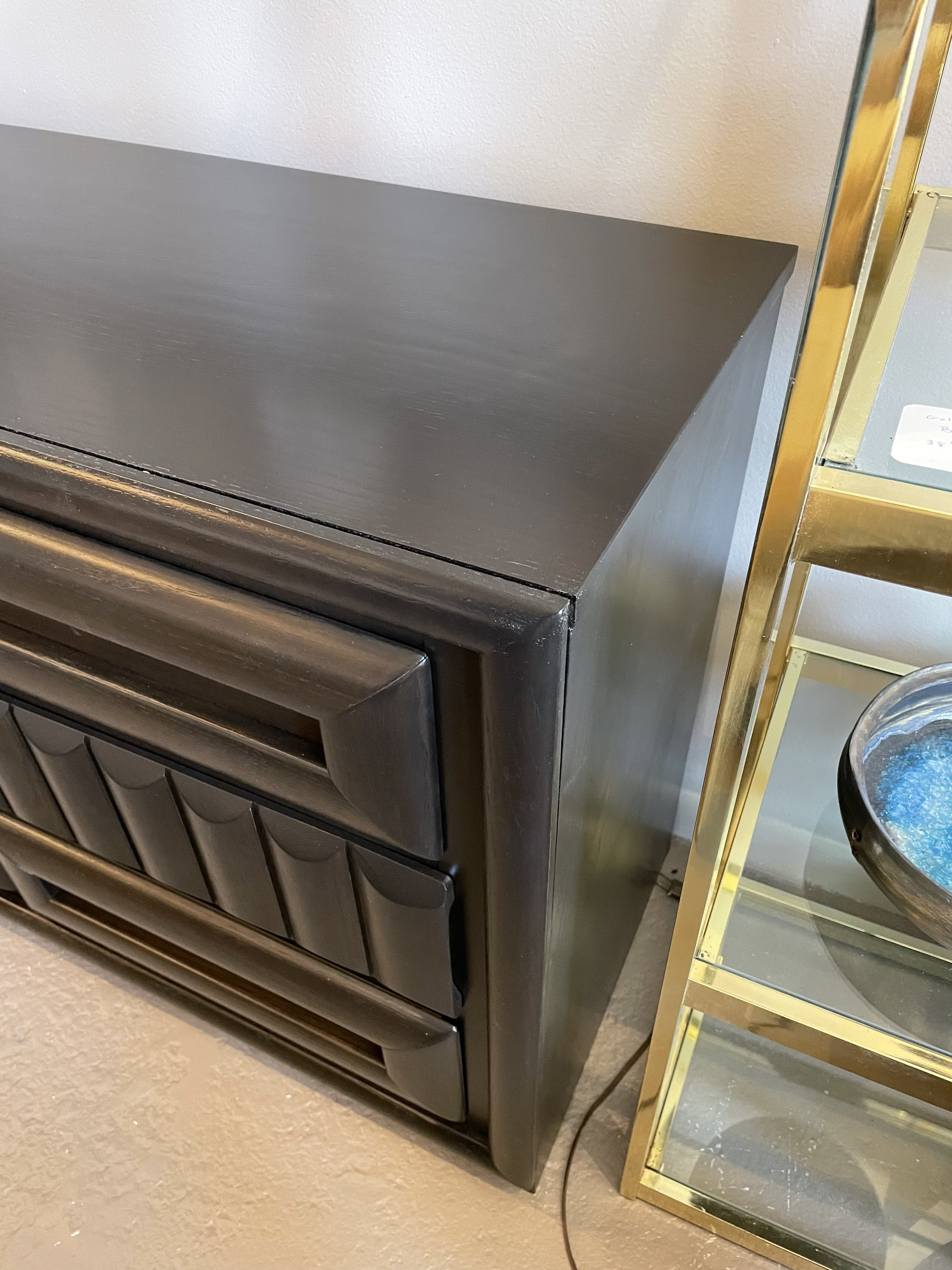 1980s Vintage Brutalist Dresser Credenza