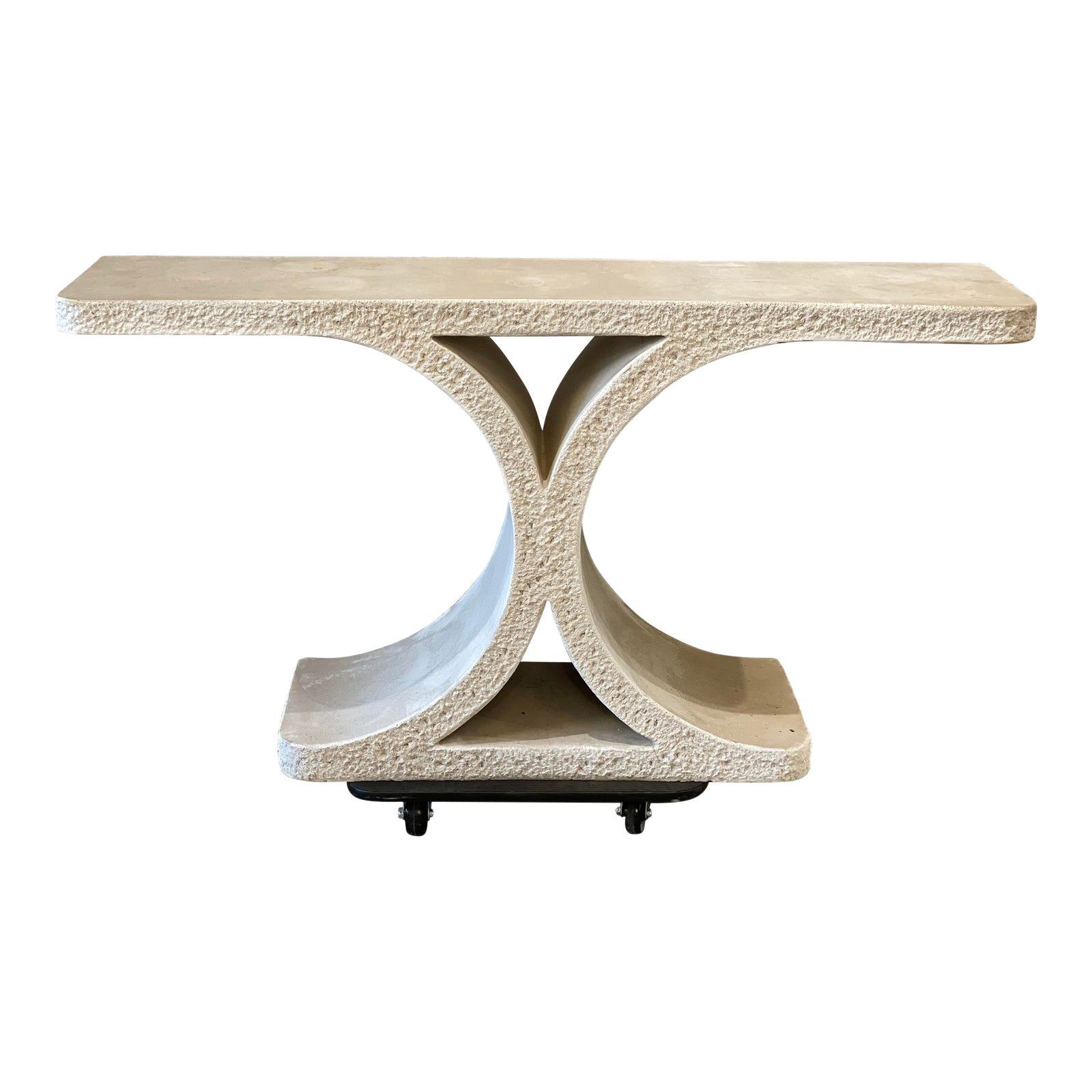 1980s Vintage Concrete Console Table in the Style of Karl Lagerfeld