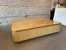 Load image into Gallery viewer, 1980s Vintage Custom Made Big Bamboo and Burled Wood Coffee Table
