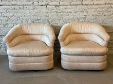 Load image into Gallery viewer, 1980s Vintage Flexsteel Swivel (360) Chairs - a Pair
