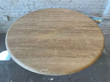 Cargar imagen en el visor de la galería, 1980s Vintage Honed Walnut Travertine Dining/Entry Table
