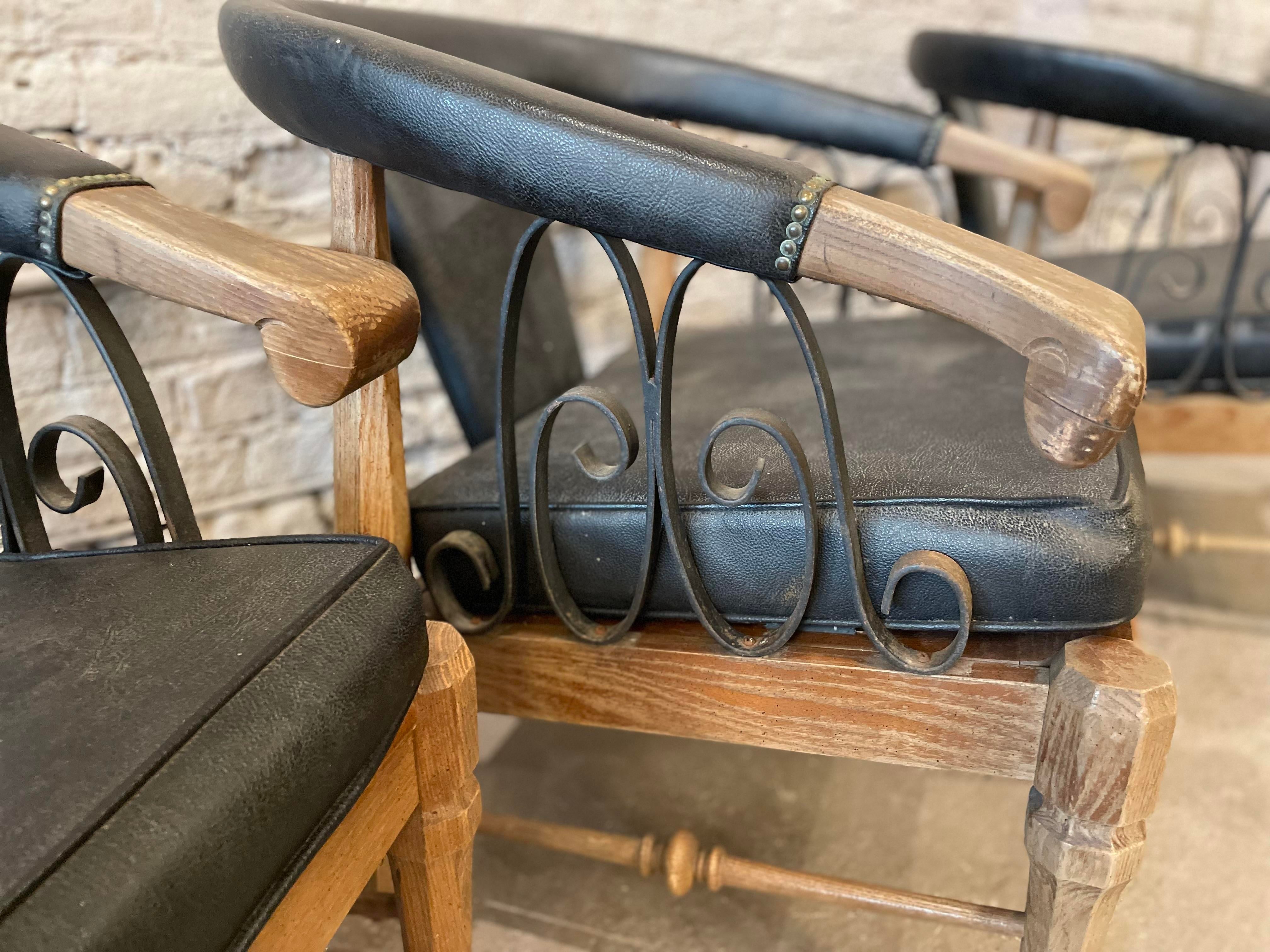 1980s Vintage Horseshoe Chairs