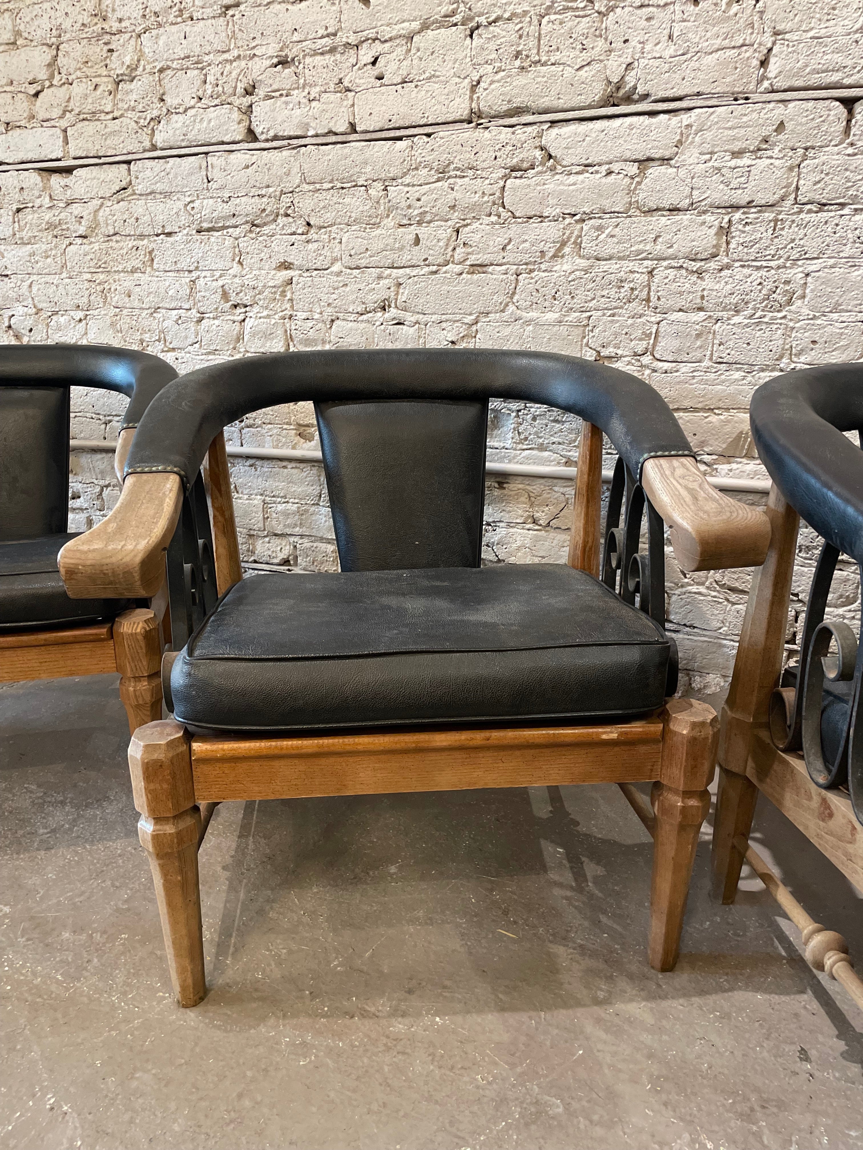 1980s Vintage Horseshoe Chairs