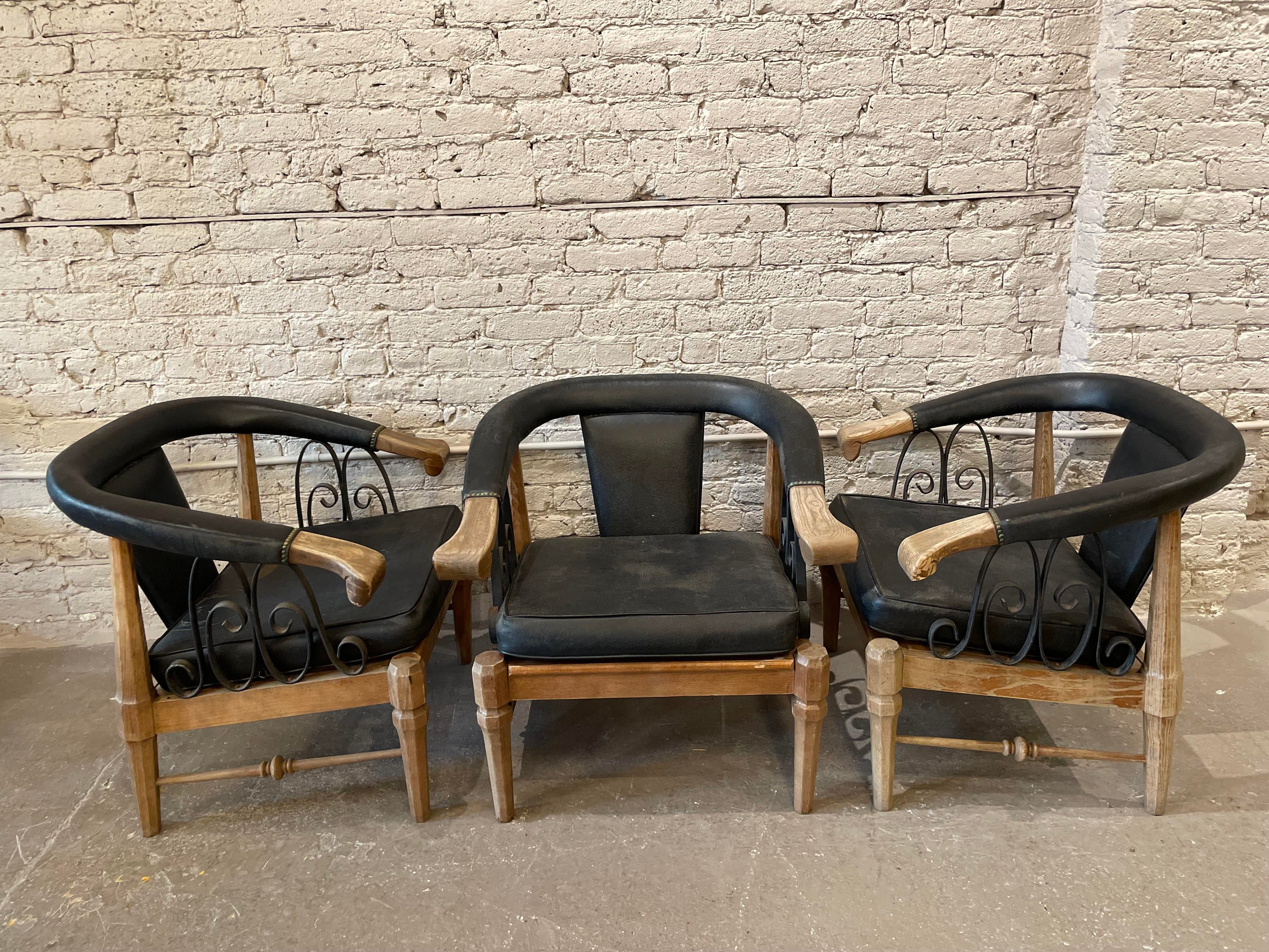1980s Vintage Horseshoe Chairs