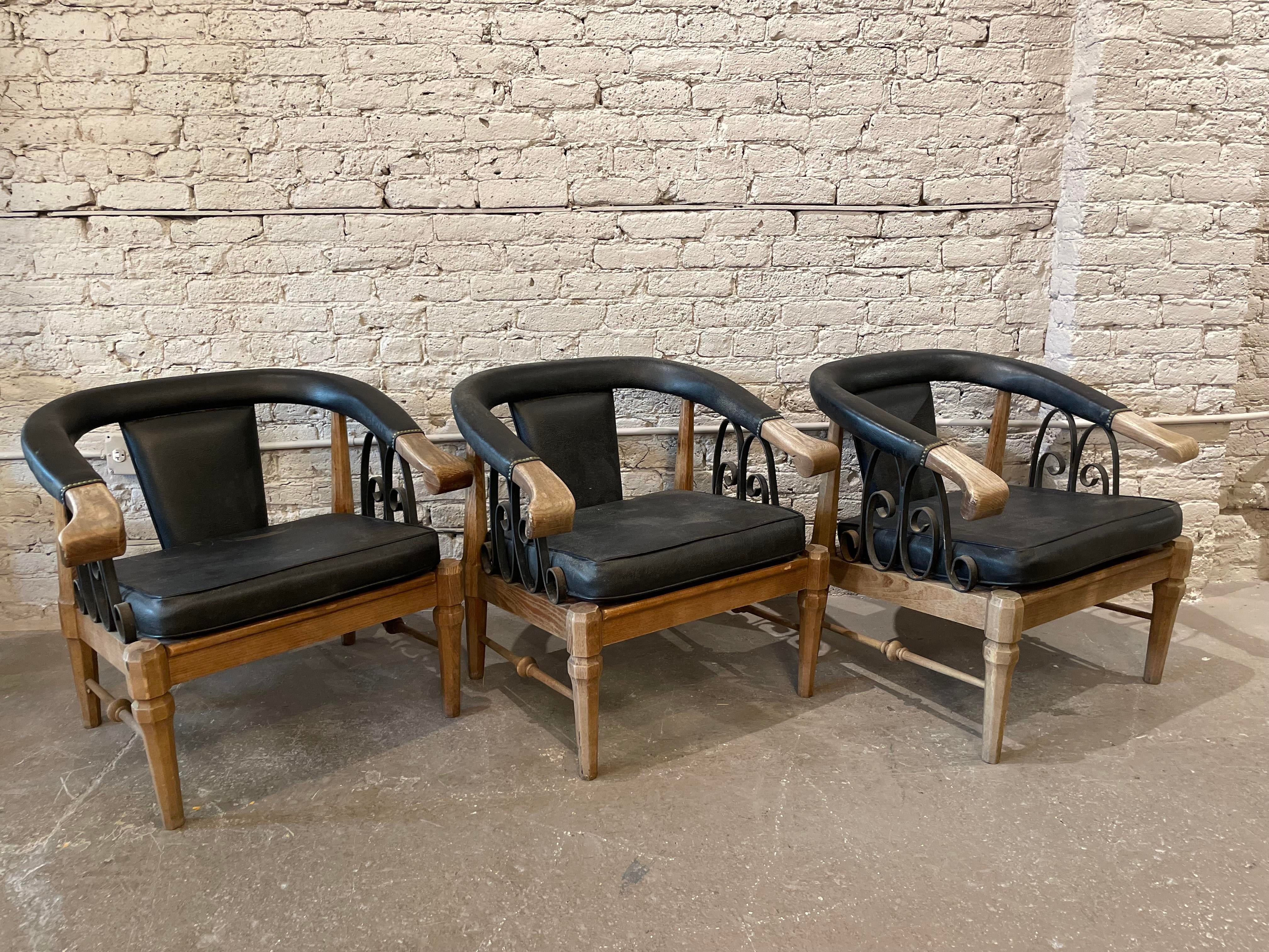 1980s Vintage Horseshoe Chairs