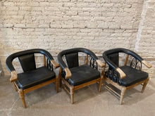 Load image into Gallery viewer, 1980s Vintage Horseshoe Chairs - Set of 3
