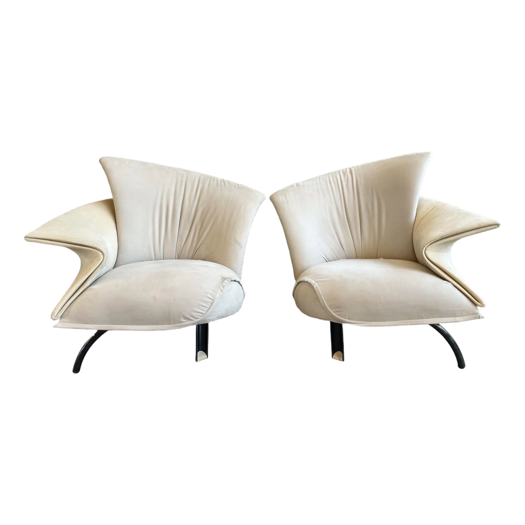 1980s Vintage Italian Chairs in the Manner of Giorgio Saporiti - A Pair