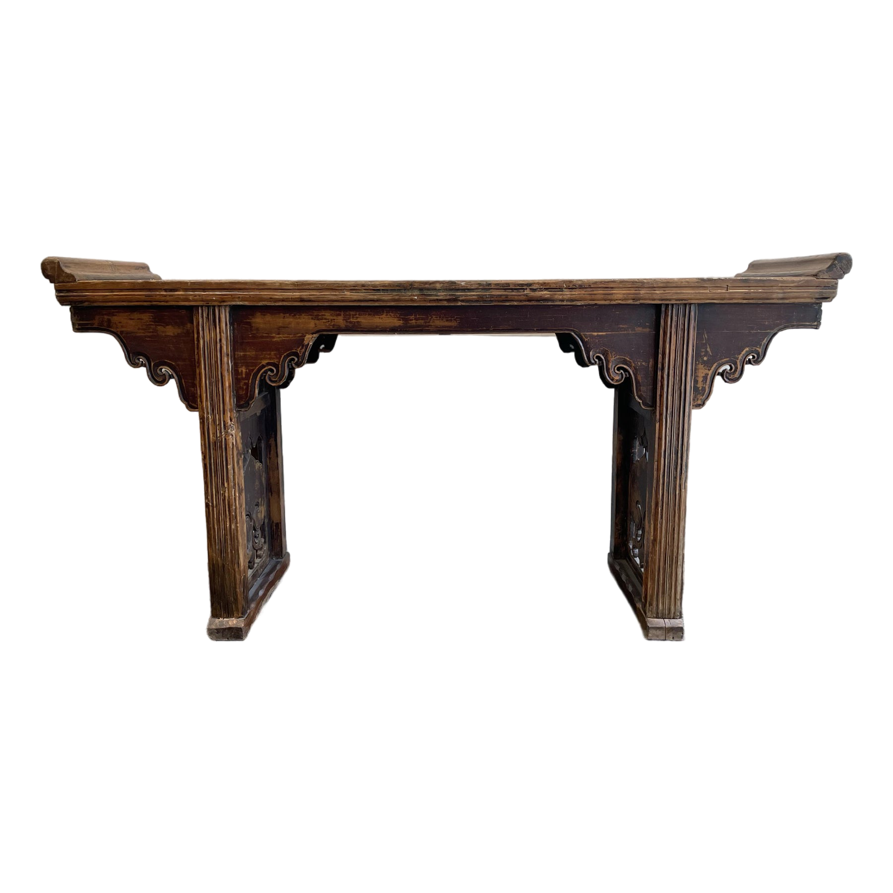 Antique Asian Wood Alter Console Table