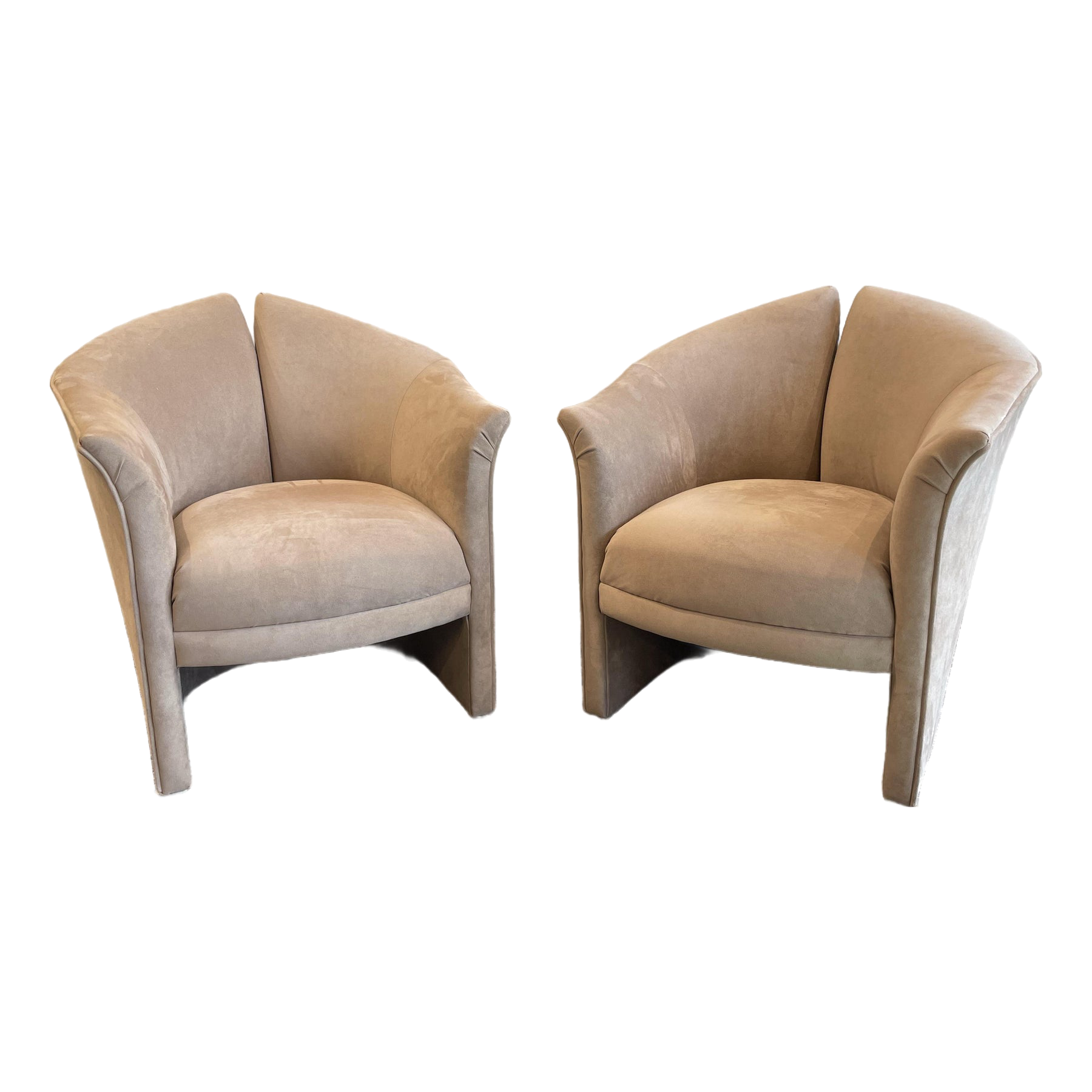 1980s Postmodern Vintage Weiman Split Chairs - A Pair
