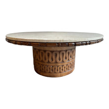 Load image into Gallery viewer, 1950s Wood and Marble Coffee Table in the Manner of James Mont
