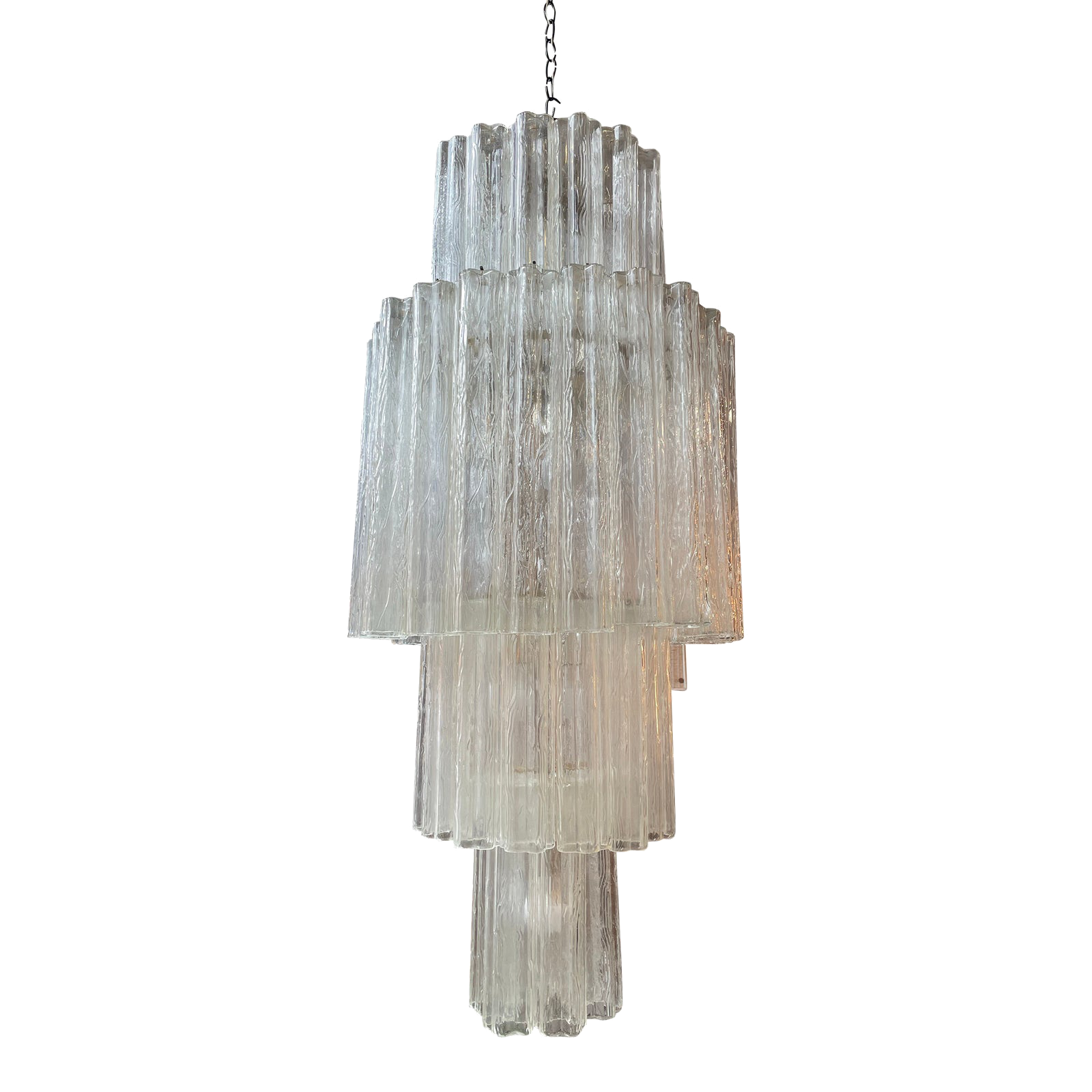 1960/1970s Vintage Italian Murano Glass Tronchi Chandelier