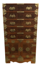 Load image into Gallery viewer, 20th Century Asian Campaign Wooden Cabinet
